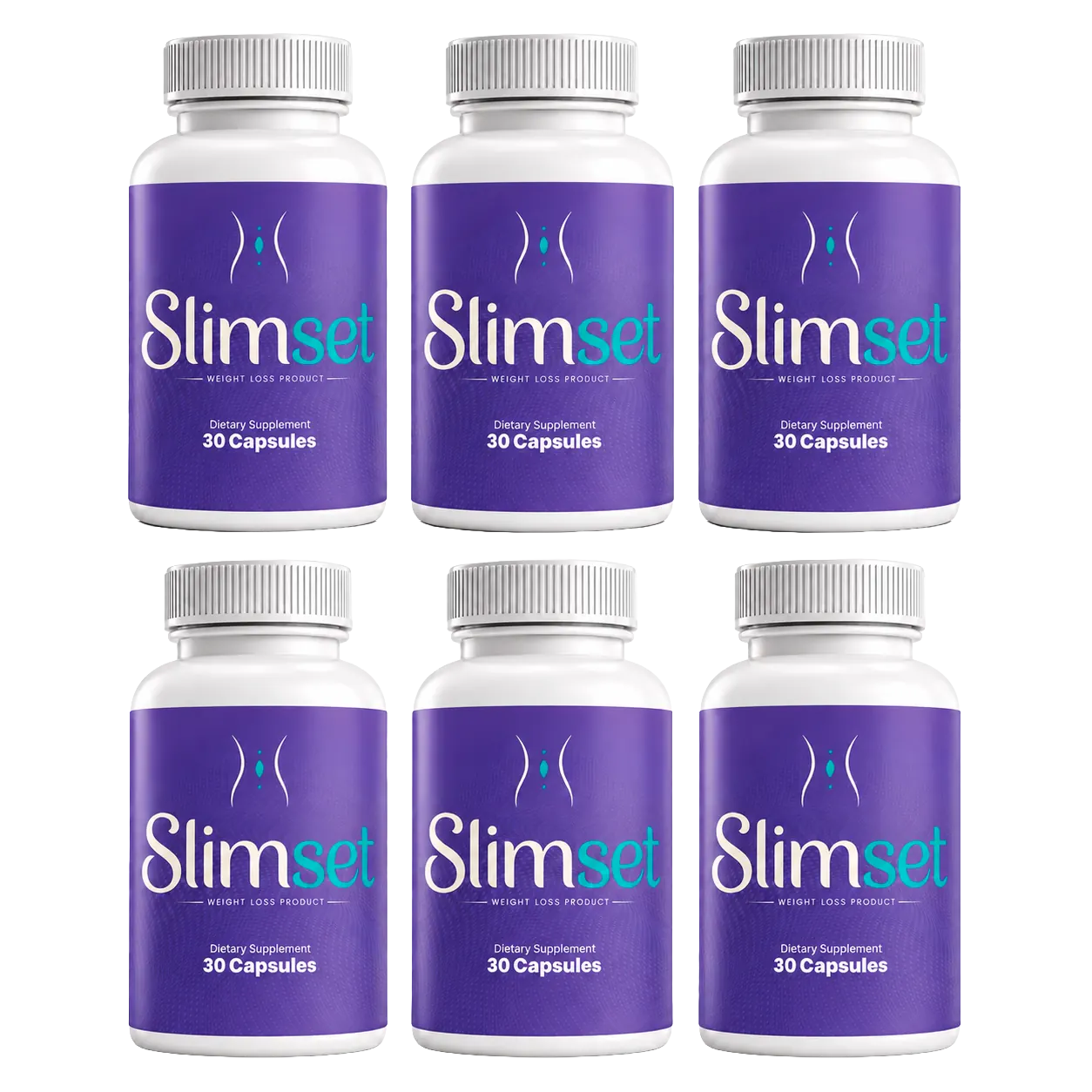 The SlimSet pack ladder, one, three and six bottles together