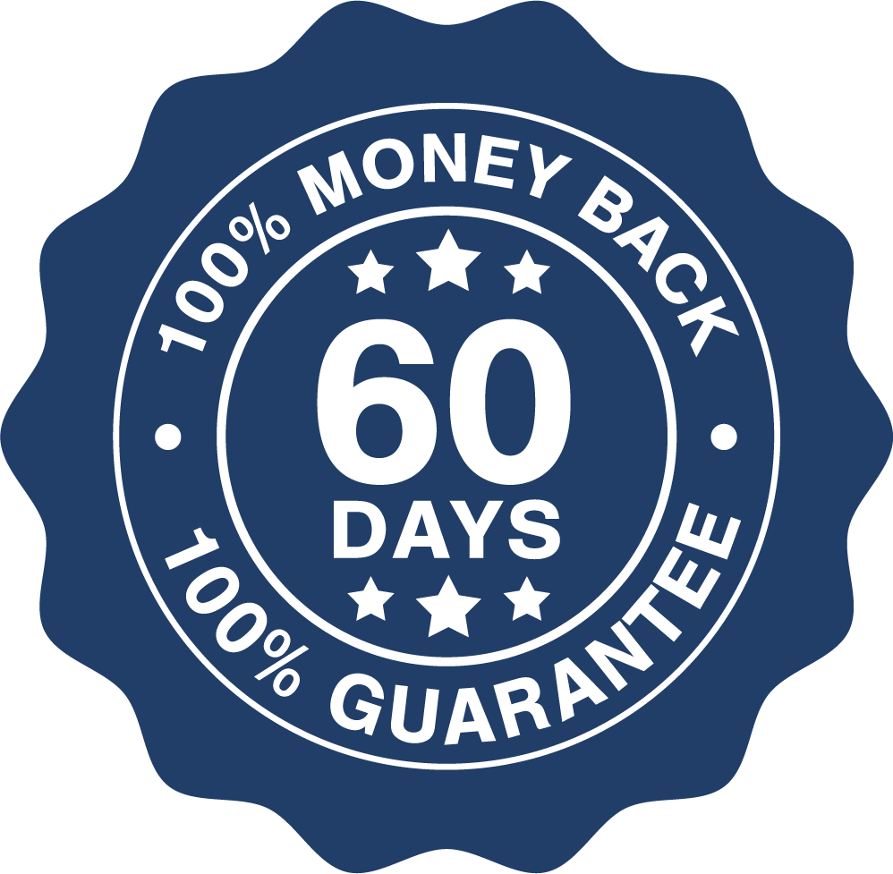 The 60-day money-back guarantee seal